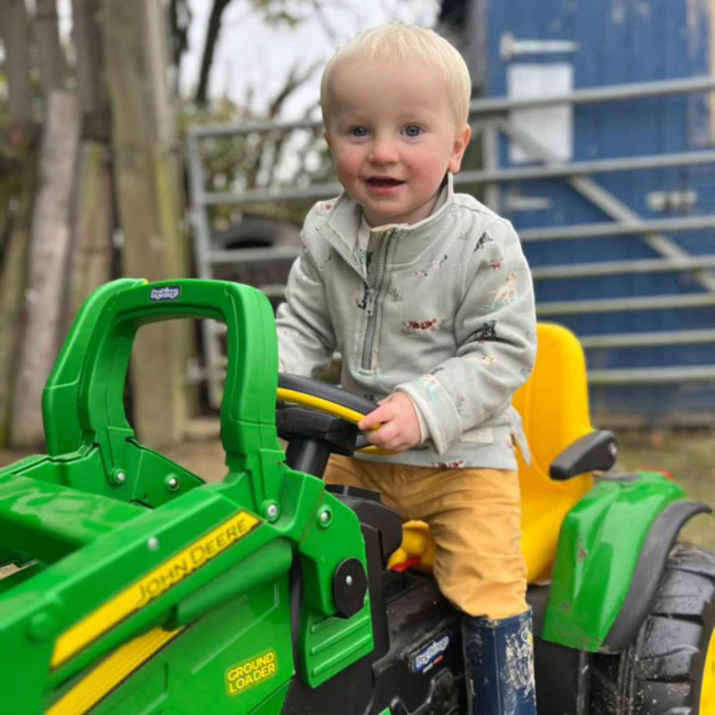 The Little Stamford Co. organic cotton half zip sweatshirt Dog