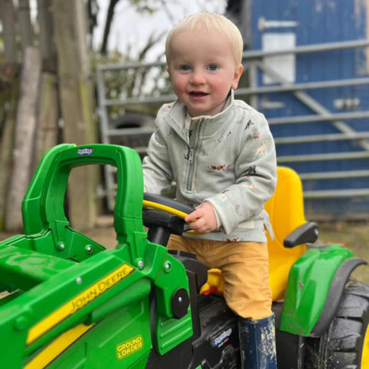 The Little Stamford Co. organic cotton half zip sweatshirt Dog