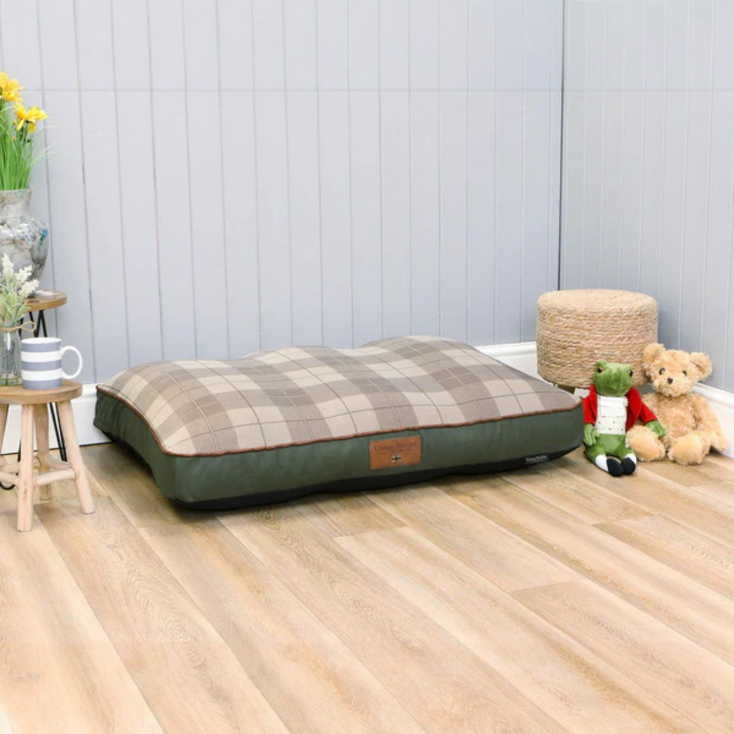 George Barclay Heritage Dog Mattress - Large - Emerald