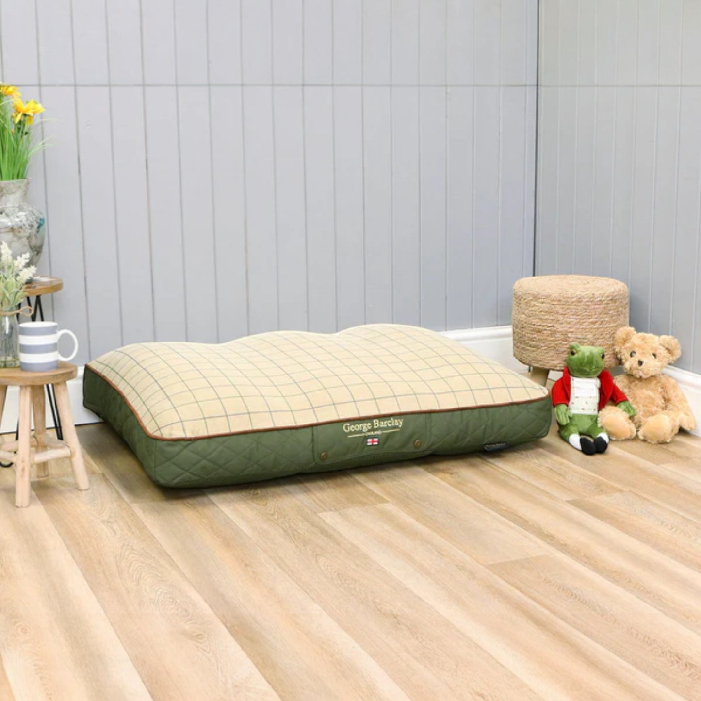 George Barclay Dog Mattress Large - Olive Green