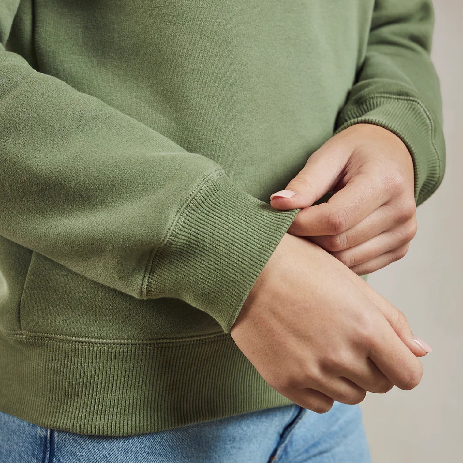 Beaumont & Bear Kingswear Unisex Quarter Zip Sweatshirt Village Green