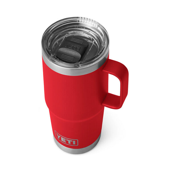 Yeti Rambler 20 Oz Travel Mug Rescue Red (side)