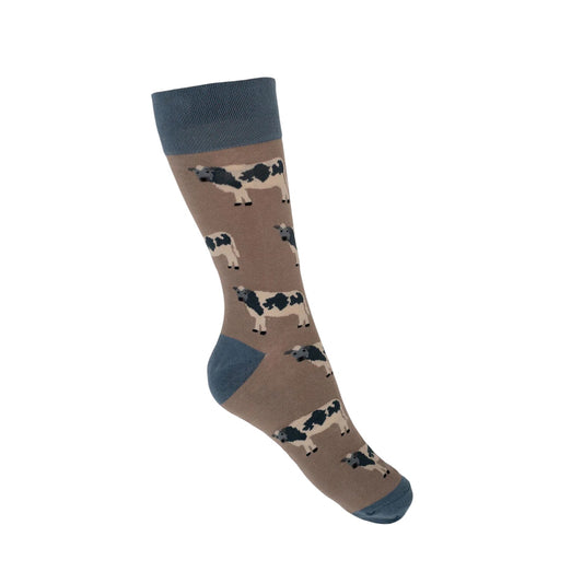 Country Moos Belgium Blue Crew Socks